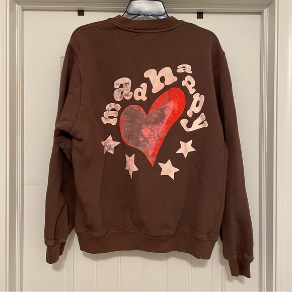 NEW Madhappy Heartfelt fleece crewneck Sweatshirt MEDIUM - Picture 5 of 8
